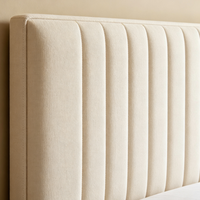 Tête de lit murale capitonnée à canaux verticaux modernes, pour chambre d'hôtel 5 étoiles, tête de lit rembourrée, mobilier FF&E sur mesure
