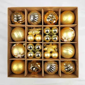 Bolas 42 Uds 6cm 3cm gran bola Multicolor decoraciones árbol de Navidad adornos conjunto para fiesta en casa