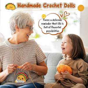 Mini animaux en crochet amusants en forme de tacos émotionnels, cadeaux de Noël et d'anniversaire pour femmes, mamans, filles, sœurs, amies - Product Image 6