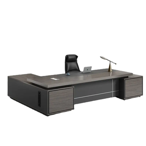 Mesa Ejecutiva clásica de oficina <span class=keywords><strong>coworking</strong></span> precio competitivo en forma de L - Product Image 1