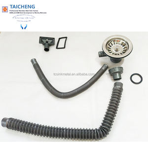 Dapur mangkuk tunggal wastafel PE pipa pembuangan dengan meluap pipa sedot pompa wastafel Plug - Product Image 1