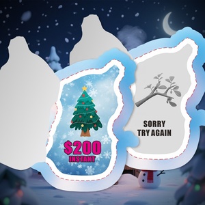 Wholesale Pull Tab <b>Tickets</b> Custom Shapes Snowman Design Digital Printing Recyclable Paper for Instant Win - Product Image 2