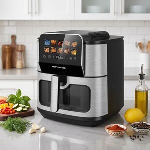Friteuse à air numérique en acier inoxydable de 8 L grande capacité avec logo personnalisé pour grossistes et détaillants - Product Image 1