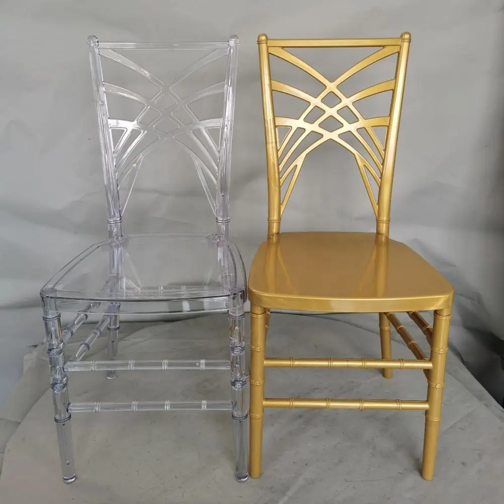 Sıcak satış ziyafet sandalye reçine altın bukalemun düğün Chiavari sandalyeler