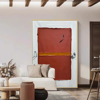Peinture à l'huile abstraite moderne sur toile, portrait texturé épais peint à la main, décoration murale pour salon et maison