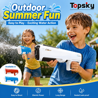 Nouveau Design été jeux de plein air jouet Blaster tir Double Jet d'eau grande capacité plage pistolet à eau électrique garçon pistolets jouets