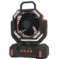 Ventilateur rechargeable 20000 mAh pour camping extérieur avec batterie externe, éclairage USB, ventilateur de table portable pour usage domestique et tente