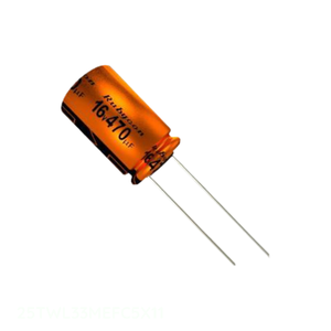Distribuidor Autorizado, Condensador CAP ALUM 25V POLAR de 33 uF 25TWL33MEFC5X11 - Product Image 1