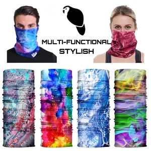 Multifunctional Stylish Digital Print Custom UV Protection Seamless Polyester Buffs Face Bandana Neck Gaiter Headband