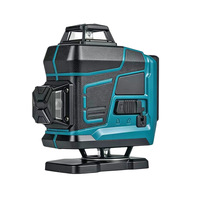 Niveau laser 5 points rouges 635 nm, auto-nivelant électronique, qualité industrielle, batterie Li-Ion