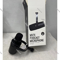 Microphone filaire de studio MV7X XLR et USB, dynamique, pour podcasting, mode de nivellement automatique, construction entièrement métallique pour studio d'enregistrement