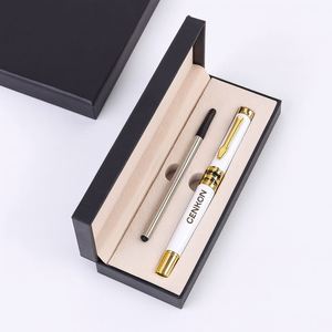 Classic Business Metal Writing <b>Pen</b> Set <b>Refillable</b> Core Gold Details Eco-Friendly for Office Events Conferences Client Gifting - Product Image 2