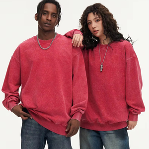 Logotipo personalizado OEM y ODM impresión 425G lavado pesado viejo cuello redondo Sudadera con capucha Retro abrigo suelto High Street Casual Sudadera con capucha hombres - Product Image 1
