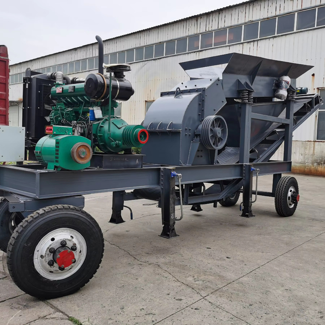Factory Price Mining Machinery Mini Portable Hammer Crusher With Screen for Glass River Stone Granite Concrete Marble