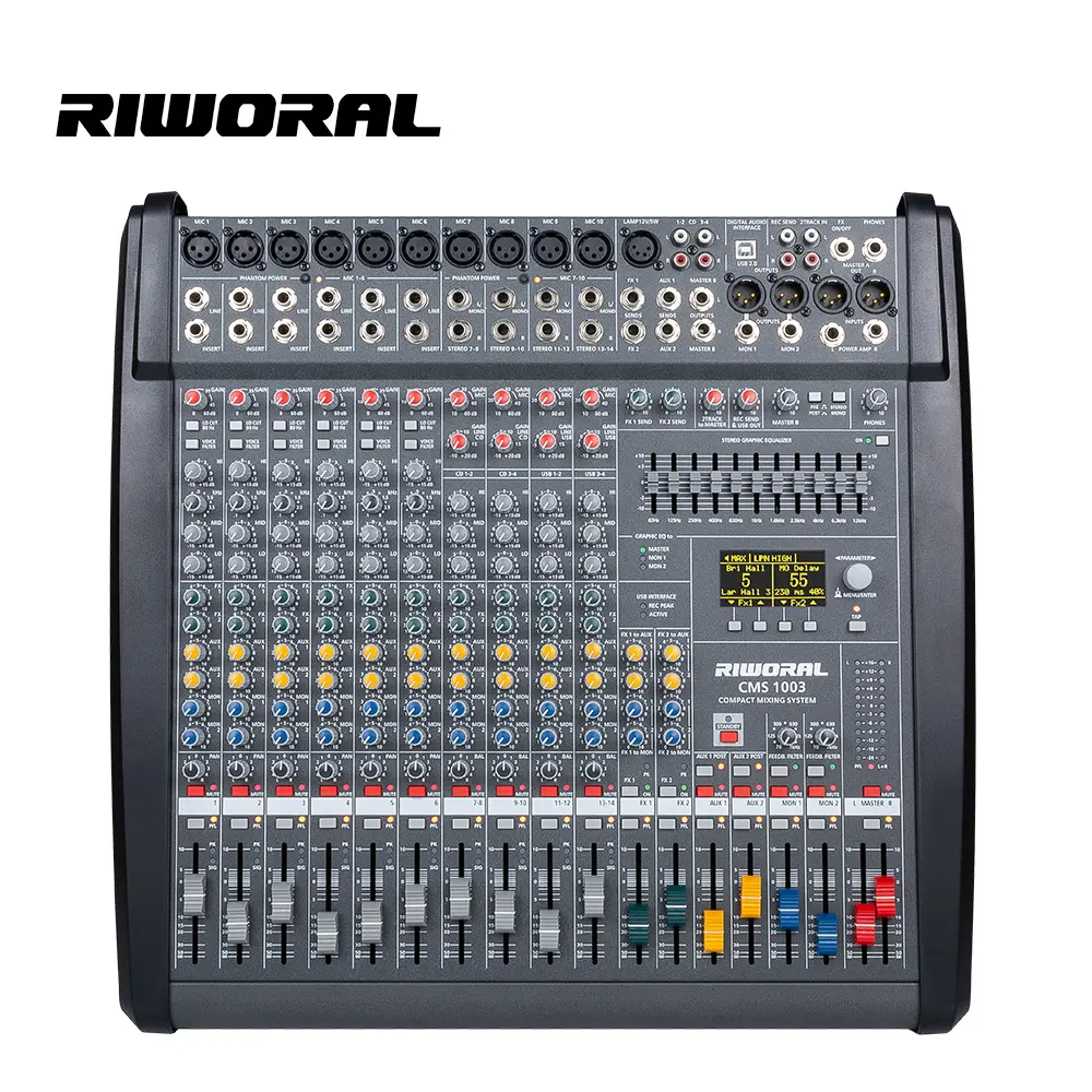 CMS1003 professionale 48 set di effetti digitali stereo 199 dsp mixer audio di registrazione USB per palcoscenico di buona qualità