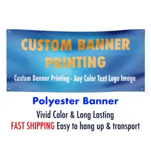 Impresión personalizada de pancartas de tela de malla de gran tamaño, venta al por mayor de publicidad exterior de PVC de vinilo Banner