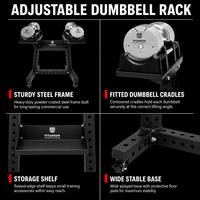 Supports W2065A pour haltères réglables avec roulettes, support de rangement peu encombrant pour haltères, compatible avec les haltères réglables