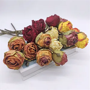 Künstliche Blume Rose Vintage Bouquet Rose Seide Blume nach Hause Hochzeit Herbst Herbst Dekoration