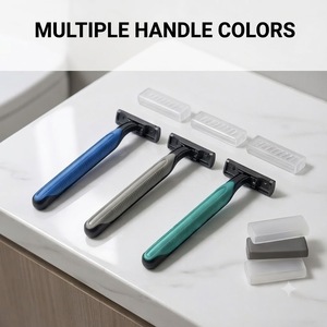 Kit da Barba Ecologico Monouso in Acciaio Inox per Hotel, con Logo Personalizzato, per Camere d'Albergo e Bagni - Product Image 4