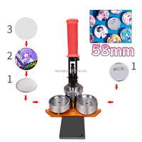Machine à badges ronds manuelle 58 mm 2026 – Nouveauté ! Pour aimants de réfrigérateur, porte-clés, miroirs et produits personnalisés DIY