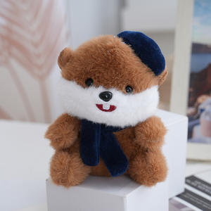 <span class=keywords><strong>M</strong></span> 可爱毛绒动物钥匙扣蓬松3D仓鼠玩具柔软毛绒PP棉填充15厘米钥匙圈卡哇伊抓娃娃机玩偶 - Product Image 4