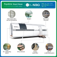 Kit de maison capsule spatiale en structure acier préfabriquée Royalstar N30 avec design moderne pour les vacances à la plage, les bureaux, la construction de bâtiments, la cuisine