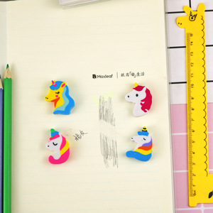 Vente chaude Kawaii Animal Fruit De Noël Mini Gommes Mignon Crayons En Plastique Sac Décoratif Correction Fournitures pour Les Étudiants - Product Image 3