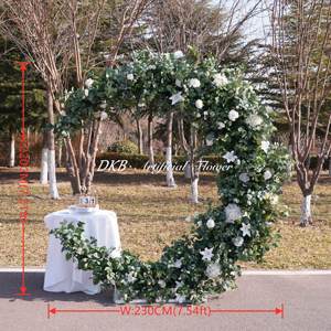 DKB New Design Hochzeit Half Moon Arch Niedriger Preis Großhandel Bunte Blumen bogen für Hochzeiten Hintergrund dekoration - Product Image 2