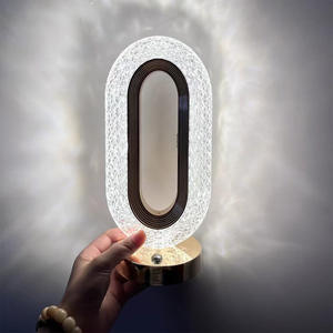 Şarj edilebilir <span class=keywords><strong>3</strong></span> renkler dim dokunmatik kontrol LED kristal masa lambası romantik Bar başucu Modern LED gece lambası - Product Image 2