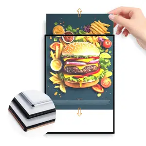 Cajas de Luz Delgadas de Vidrio Templado Personalizadas de 60x80 con Marco de Aluminio para Menús, Pósters y Publicidad - Product Image 1