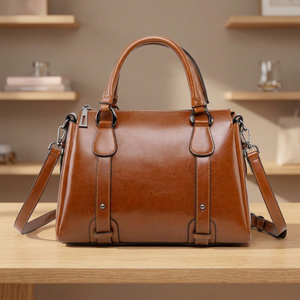 BS INTERNATIONAL <b>Women's</b> Genuine Leather Clutch Handbag Waterproof Zipper Closure Long-lasting Quality Fashion Valentine's Day - Product Image 4