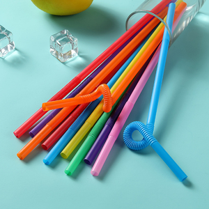 100x Plastic Disposable Loopy Straws For Valentines Party Kids Celebration