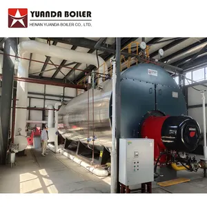 6 tons steam / hour at 15 bar pressure dual burner diesel/ gas steam boiler for paper factory