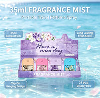Brume parfumée pour femme, format voyage 35 ml, parfum frais longue durée, vaporisateur portable, parfum de poche, coffret cadeau