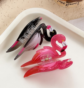 女性のためのデザイナーかわいいアクリル髪爪クリップ8cmキャンディーカラーフラミンゴ動物ヘアアクセサリー - Product Image 4