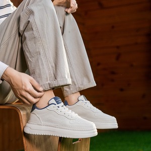 Men's <b>shoes</b> 2026 summer breathable holes beige board <b>shoes</b> lightweight thick sole men's work wear casual <b>shoes</b> - Product Image 2