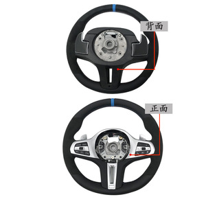 Volante BMW M3 Modificado, Completamente en Cuero Negro con Etiqueta Azul, 3 Radios, para Serie G 1 2 3 4 X1 X2 X3 X4 X5 X6 - Product Image 2