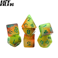 Ensemble de dés polyédriques en acrylique personnalisés de 7 pièces pour jeux de rôle sur table, jeux de rôle DND, fabrication OEM, vente en gros