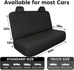 Housse de siège de voiture étanche noire pour animaux de compagnie, taille universelle, housse de siège de voiture pour <span class=keywords><strong>chien</strong></span>, protection de siège arrière pour SUV et camion - Product Image 3