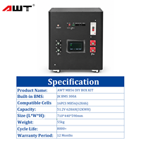 Kit de batterie LiFePO4 MB56 DIY BOX 16S 51.2V 628Ah 30KWh, conçu pour les installateurs européens, pour le stockage d'énergie solaire.