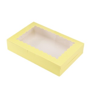 Boîte à biscuits de boulangerie écologique OEM Boîte à biscuits en carton imprimé recyclable avec fenêtre - Product Image 4