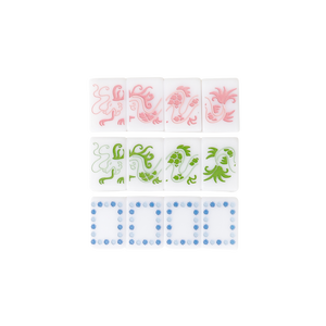 Jeu de tuiles de mahjong américain en acrylique floral pastel macaron, tuiles de mahjong gravées mignonnes à une seule couche, jeu de divertissement intérieur - Product Image 3