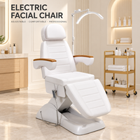 Fauteuil électrique pour soins du visage, lit de beauté inclinable réglable, table de massage pour esthéticienne, salon de tatouage et de cils