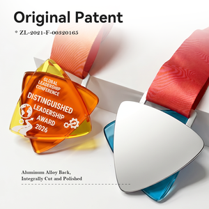 Medalla <span class=keywords><strong>de</strong></span> Cristal y Metal Personalizada, Cinco Opciones <span class=keywords><strong>de</strong></span> Color, Diseño <span class=keywords><strong>de</strong></span> Logotipo Impreso con UV, Premio Deportivo, Victoria, Campeón, Honor - Product Image 3