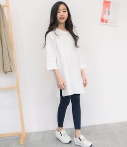 ชุดกางเกงเด็กผู้หญิงแบบตัดครึ่งตัวแต่งระบาย ทำด้วยเครื่องจักร - Product Image 3