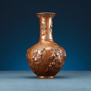 Jarrón de Cobre en Forma de Calabaza de 36 Pulgadas, Diseño Tradicional, Decoración para el Hogar y la Oficina - Product Image 2