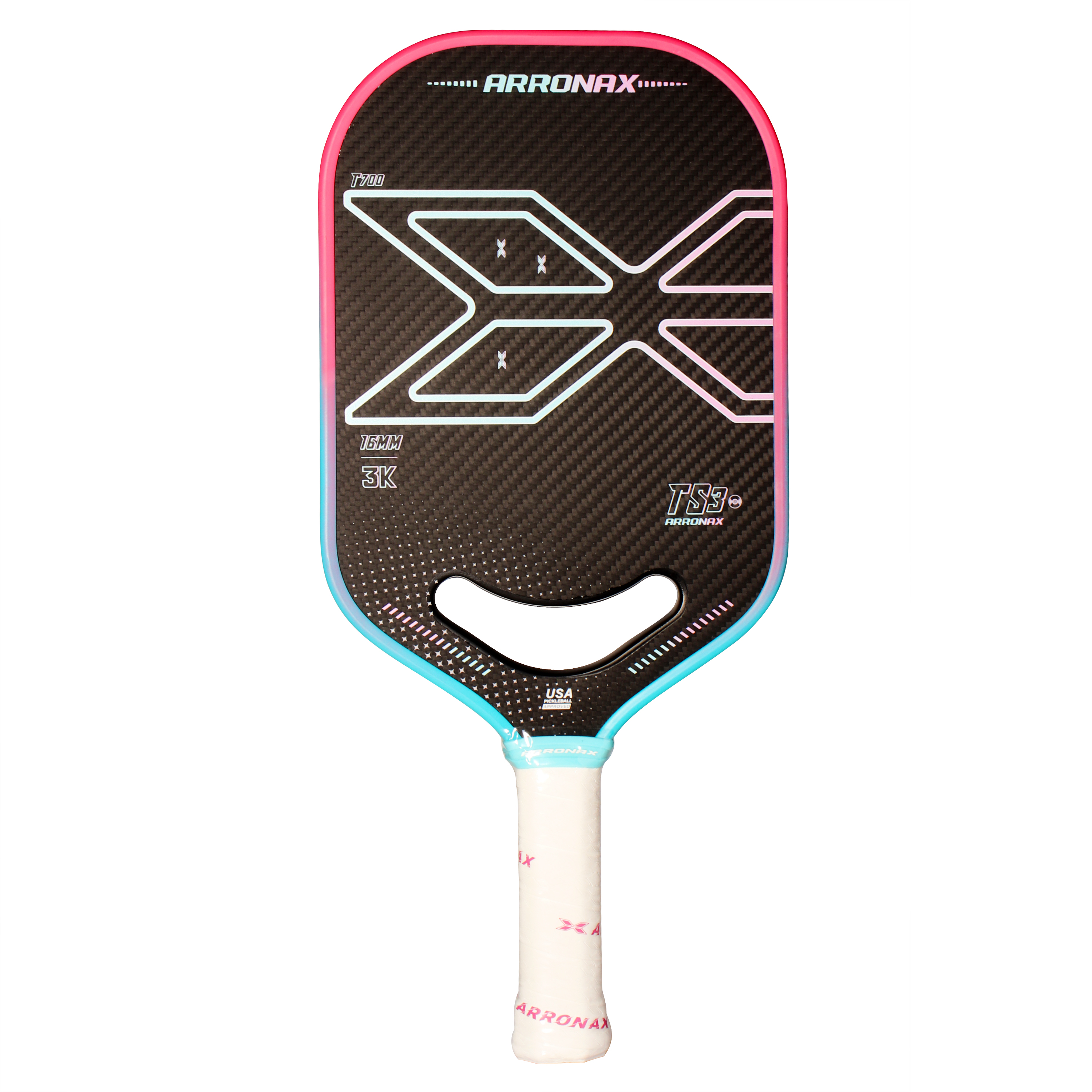 LEATOU Pickleball Paddle Raquette Approuvée Par L'USAPA Légère Noyau En Nid D'abeille Fibre De Carbone Extérieur Cuir Premium Grip Pour Le Confort