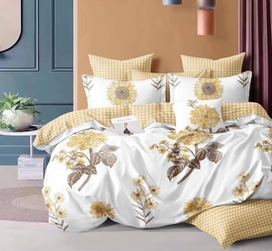 Chất lượng cao 100% polyester tấm ga trải giường thiết lập giá thấp với hoa phim hoạt hình hình học sọc thiết kế 4 cái thiết lập cho khách sạn - Product Image 4