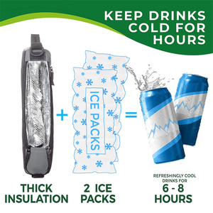 Sac isotherme de golf imperméable en polyester de haute qualité, pour 6 canettes de <span class=keywords><strong>bière</strong></span>, sac à glace thermique à long barillet, sac à bandoulière pour l'extérieur - Product Image 3