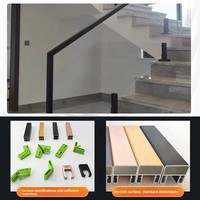 Barandillas de Escalera con Borde de Aleación de Aluminio, Separadores de Vidrio, Canales de Montaje en Forma de U - Diseño de Lujo